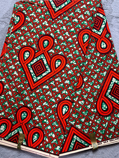 African Fabric - Ankara - African Print Fabric - Ankara Print - African Clothing - African Quilts - Orange African print Fabric