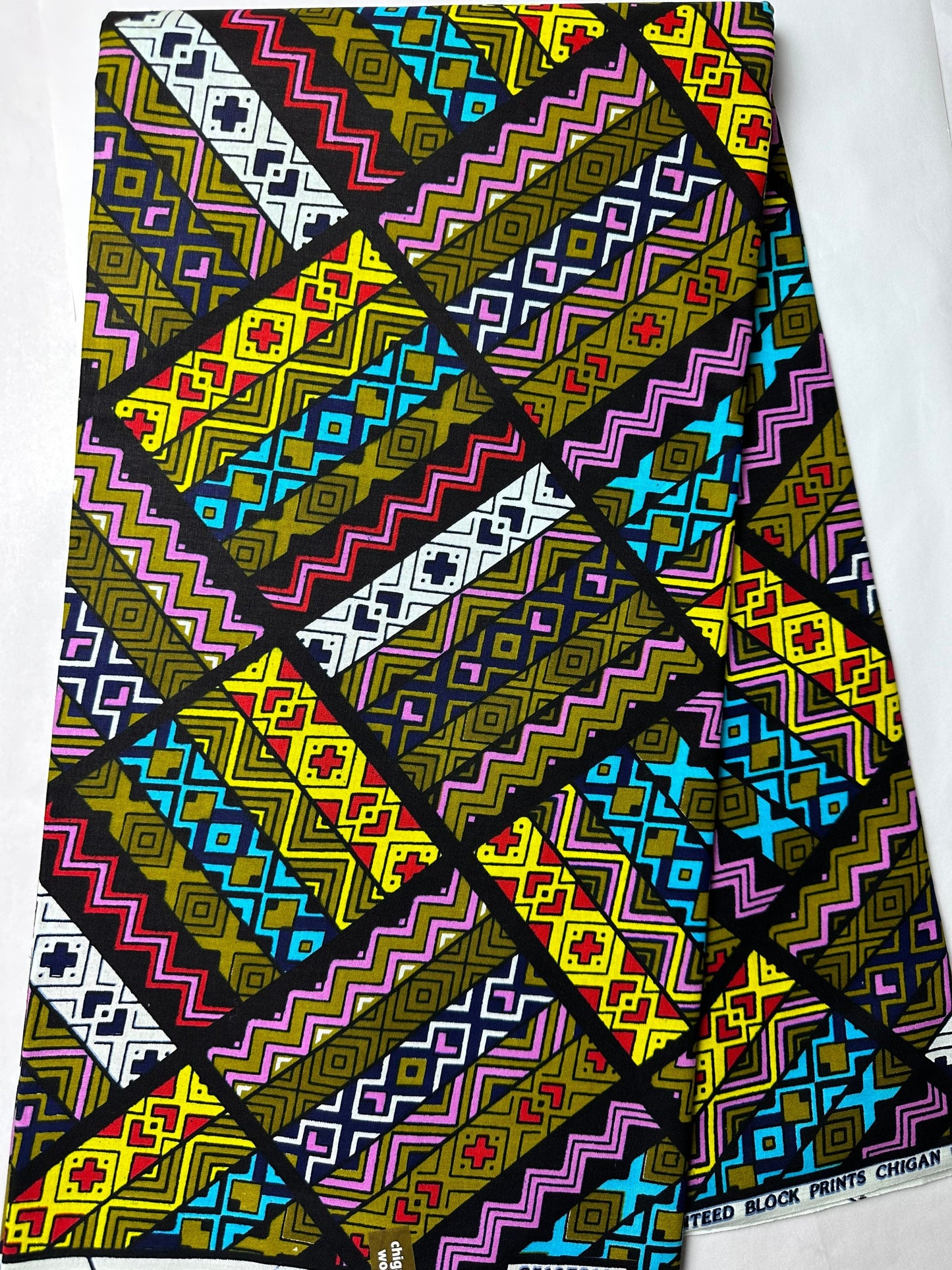 African Fabric - Ankara - African Print Fabric - African clothing fabric- Green African print - Multicolor- African fabric by the yard