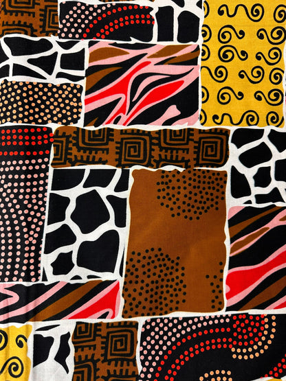 African Fabric - Ankara - African Print Fabric - African Clothing Fabric - Dressmaking Fabric - Brown African Print fabric