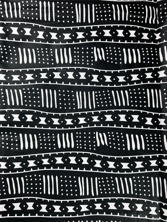 African Fabric - Ankara - African Clothing - Black African Print Fabric