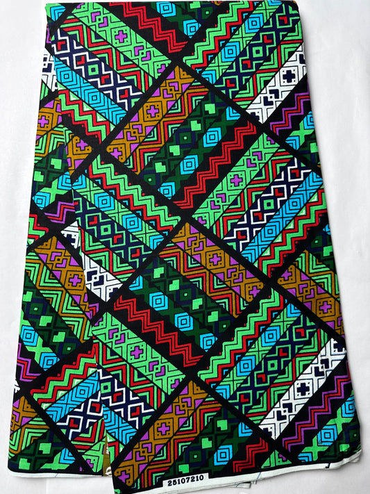 African Fabric - Ankara - African Clothing - Craft African fabric - Green Fabric - African Print - Cotton Fabric