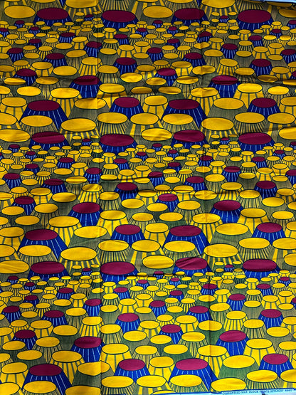 African Fabric - Yellow Ankara Print Fabric - African Clothing - Craft African fabric - Cotton African Fabric - Ankara Print - African Style