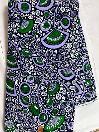 African Fabric - Purple Ankara - African Clothing - Craft African fabric - Cotton African Fabric - Ankara Print - African Style