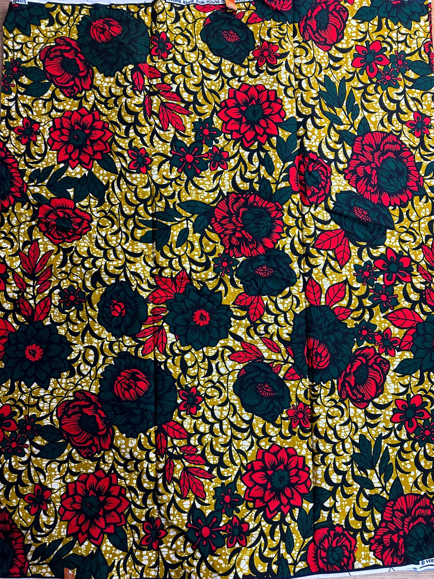 African Fabric - Ankara - African Clothing - Craft African fabric - Red African print Fabric - African Print - Wholesale/ Yard