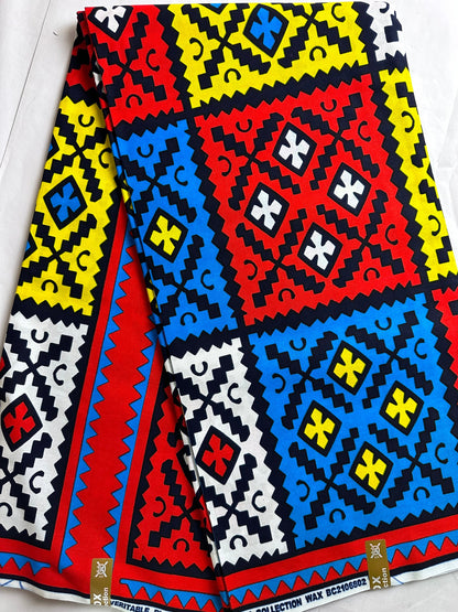 African Fabric - Ankara - African Clothing - Craft African fabric - Cotton African Fabric - Red Ankara Print Fabric - African Style