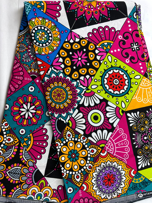 African Fabric - Ankara - African Clothing - Craft African fabric - Cotton African Fabric - Ankara Print - Pink African Print Fabric