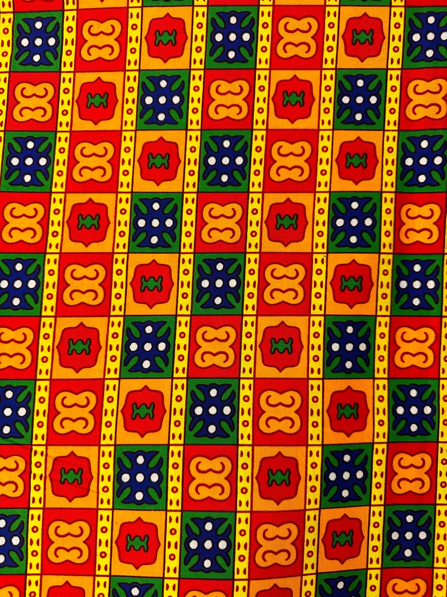 African Fabric - Ankara - Orange Africa Print Fabric- African African Clothing - Craft African fabric - Ankara Print