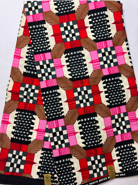 African Fabric - Ankara - African Clothing - Craft fabric - Pink Ankara Print Fabric - African Print - African Style - Cotton Fabric