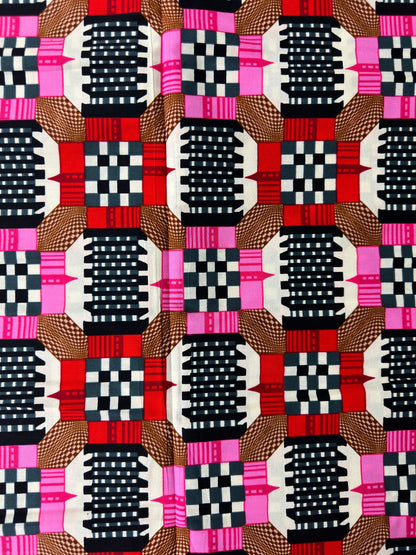 African Fabric - Ankara - African Clothing - Craft fabric - Pink Ankara Print Fabric - African Print - African Style - Cotton Fabric