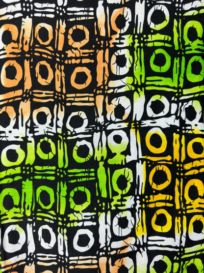 African Fabric - Ankara - African Clothing - Craft fabric - Green Ankara Print Fabric - African Print - African Style - Cotton Fabric
