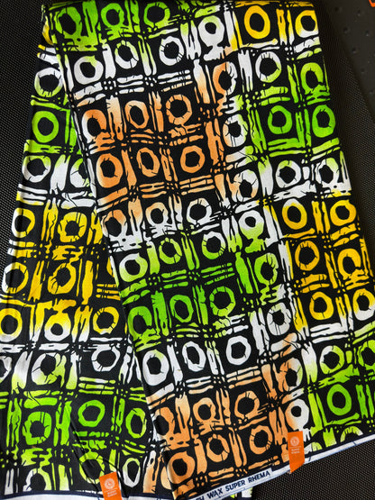 African Fabric - Ankara - African Clothing - Craft fabric - Green Ankara Print Fabric - African Print - African Style - Cotton Fabric