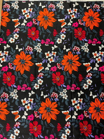 African Fabric - Ankara - African Clothing - Craft fabric - Orange Ankara Print Fabric - African Print - African Style - Cotton Fabric