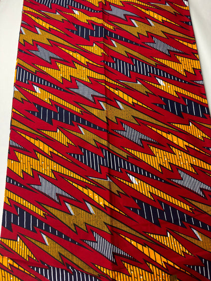 African Fabric - Ankara - African Clothing - Craft fabric - Ankara Print - Red African Print Fabric - African Style - Cotton Fabric