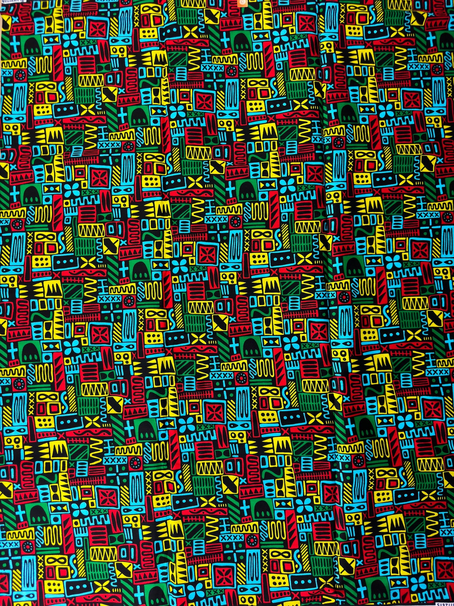 African Fabric - Green Ankara Fabric - African Clothing - Craft African fabric - Multicolor Fabric - African Print - Wholesale/ Yard