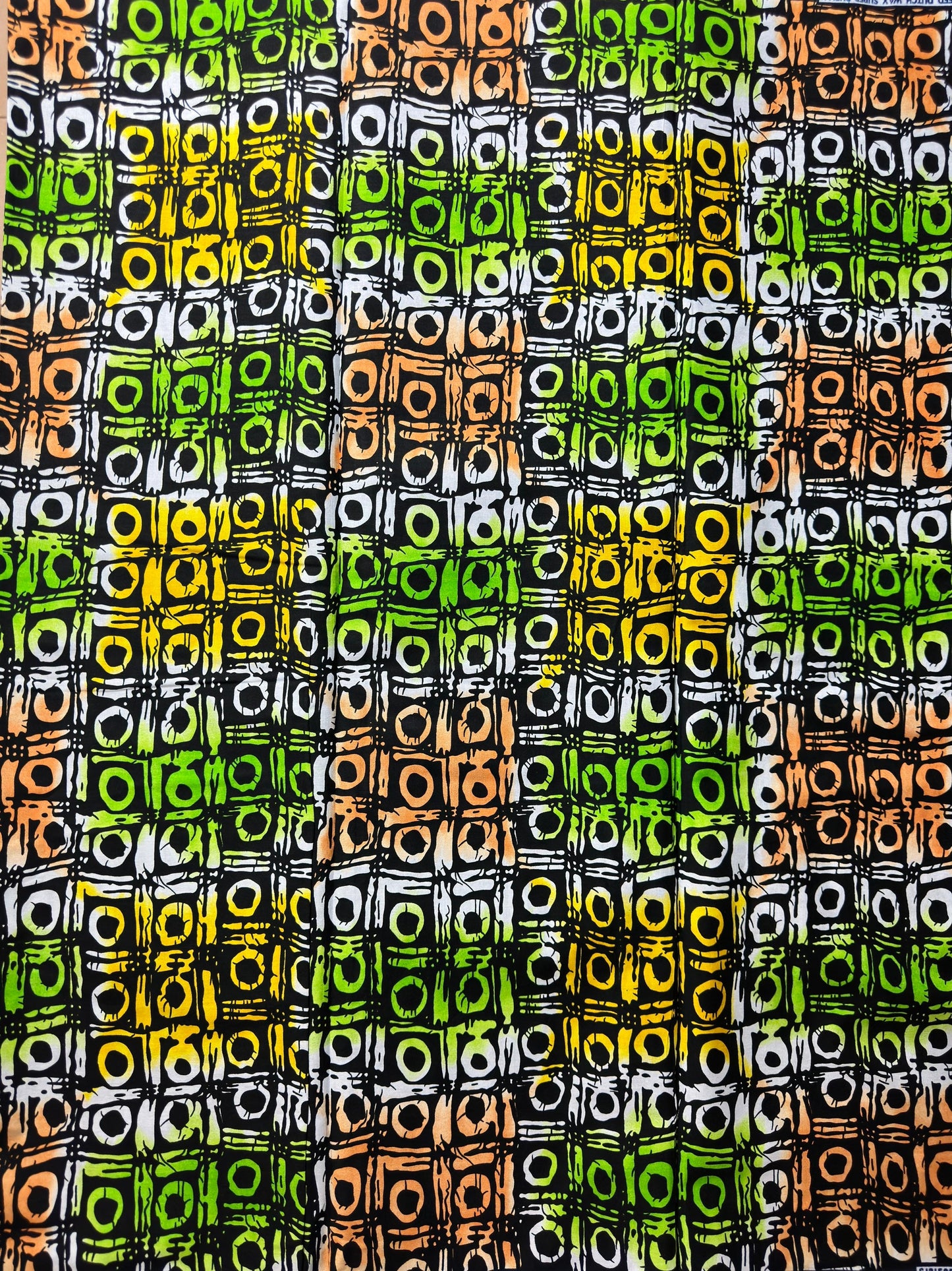 African Fabric - Ankara - African Clothing - Craft fabric - Green Ankara Print Fabric - African Print - African Style - Cotton Fabric