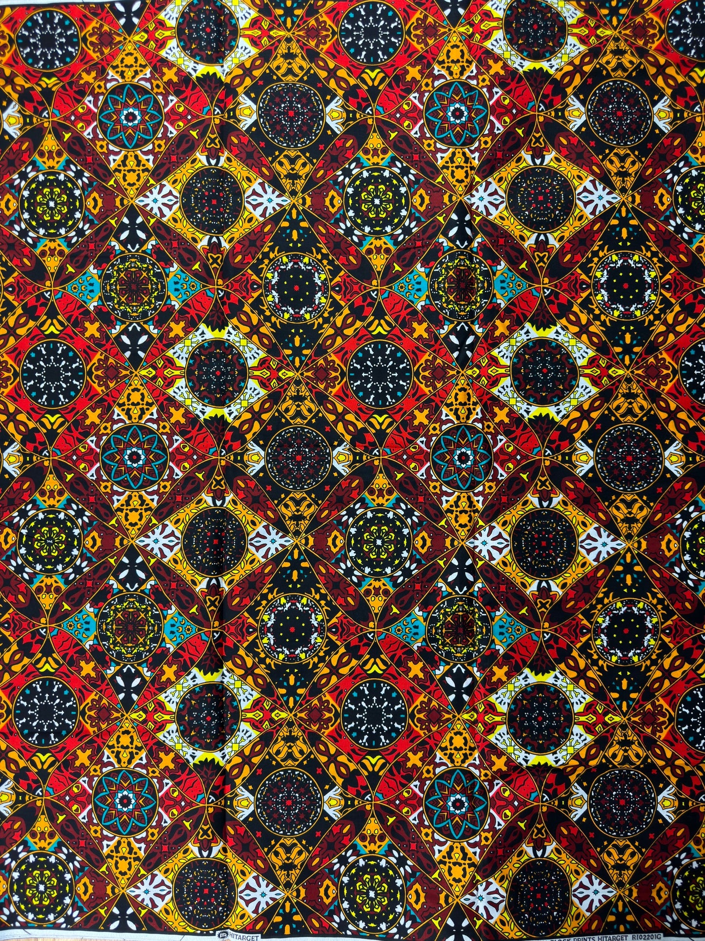 African Fabric - Red Ankara Fabric - African Clothing - Craft African fabric - Orange African Print Fabric