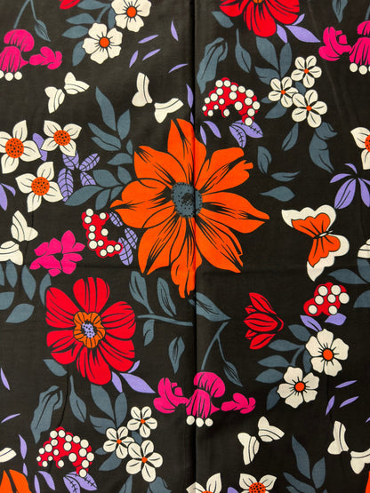 African Fabric - Ankara - African Clothing - Craft fabric - Orange Ankara Print Fabric - African Print - African Style - Cotton Fabric