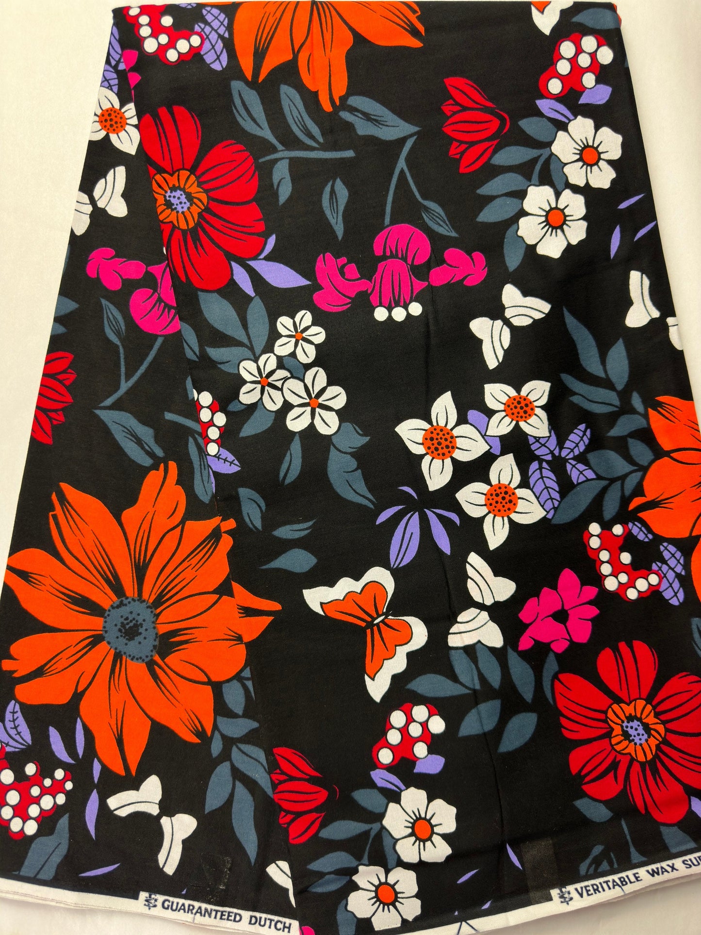 African Fabric - Ankara - African Clothing - Craft fabric - Orange Ankara Print Fabric - African Print - African Style - Cotton Fabric