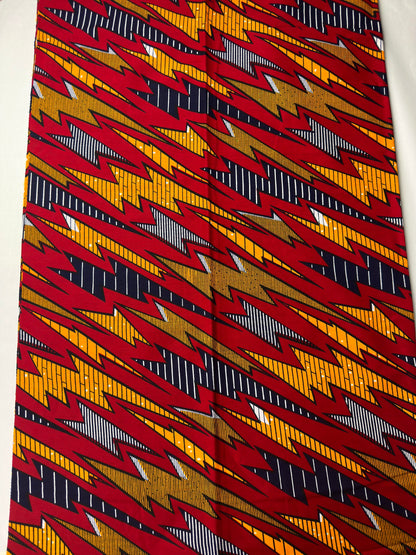 African Fabric - Ankara - African Clothing - Craft fabric - Ankara Print - Red African Print Fabric - African Style - Cotton Fabric