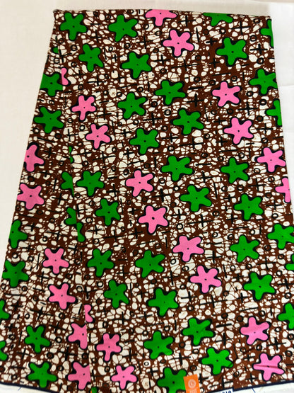 African Fabric - Ankara - African Clothing - Craft fabric - Ankara Print - Brown African Print - African Style - Cotton Fabric