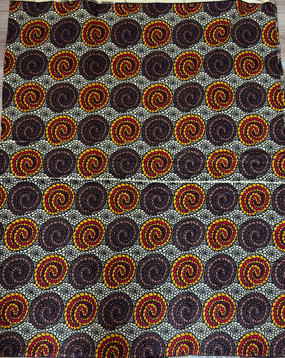 African Fabric - Ankara - African Clothing - Craft fabric - Ankara Print - Brown African Print Fabric - African Fashion - Cotton Fabric