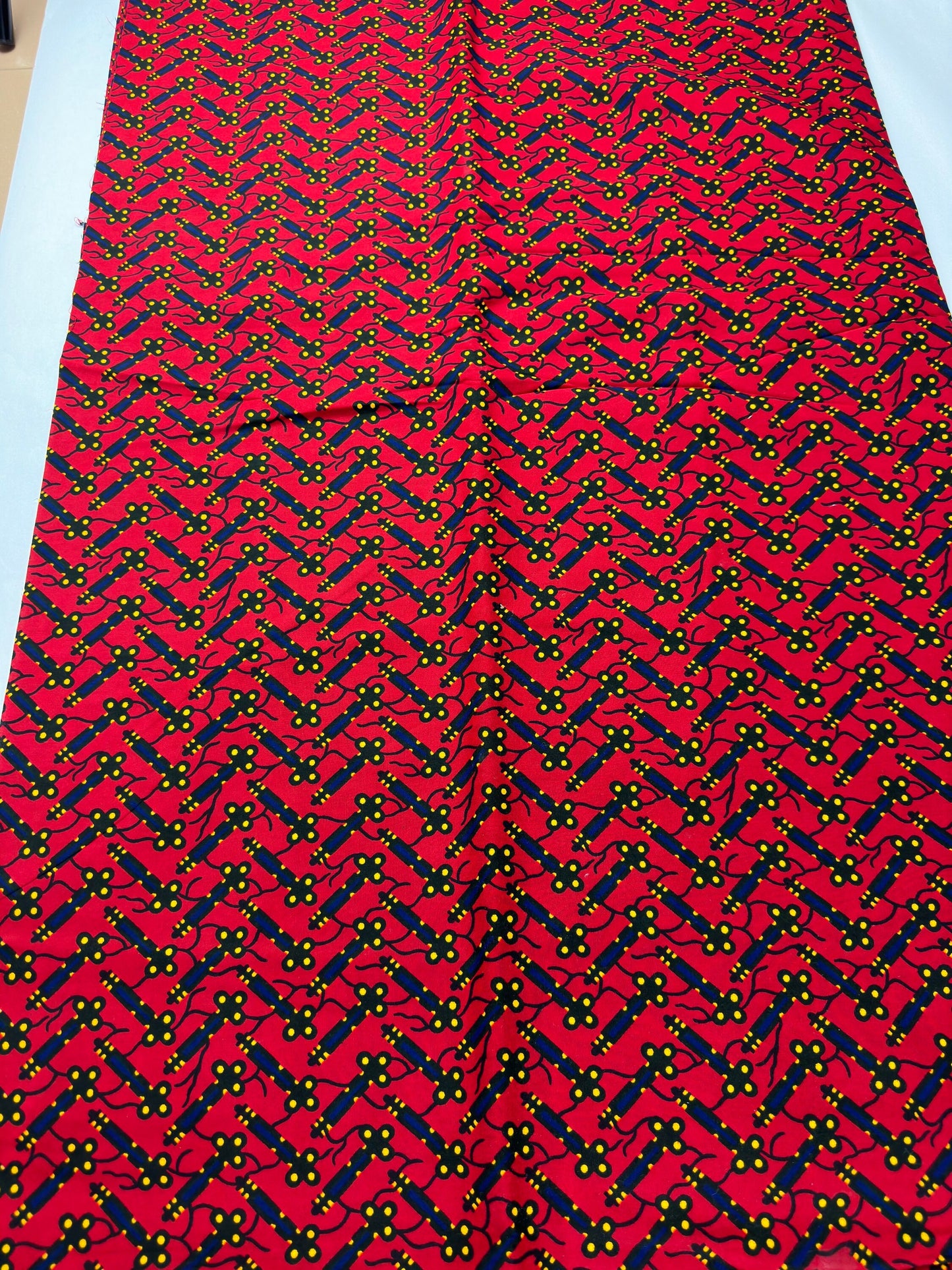 African Fabric - Red Ankara Fabric - African Clothing - Craft African fabric - Cotton African Fabric - Ankara Print - African Style