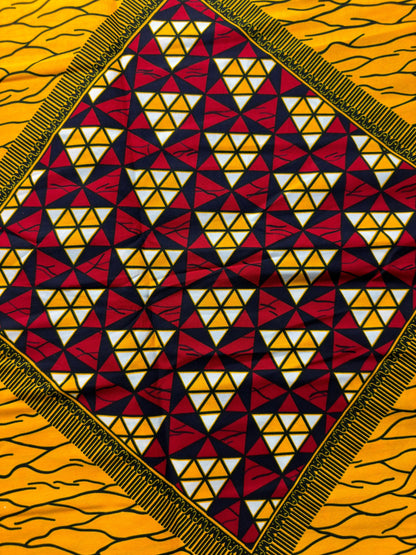 African Fabric - Ankara - African Clothing - Craft African fabric - Yellow African Print Fabric - Ankara Print - African Style