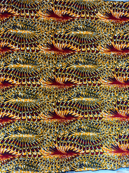 African Fabric - Ankara - Brown African Print Fabric - Craft African fabric - Ankara Print - African Style - African Clothing- Cotton Fabric