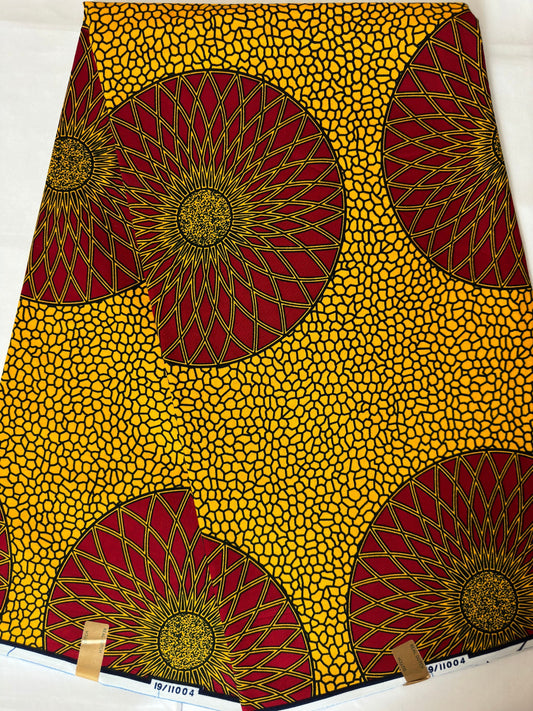 African Fabric - Ankara - African Clothing - Craft fabric - Ankara Print - Yellow African Print Fabric - African Fashion - Cotton Fabric