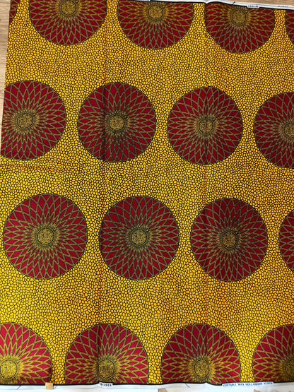 African Fabric - Ankara - African Clothing - Craft fabric - Ankara Print - Yellow African Print Fabric - African Fashion - Cotton Fabric