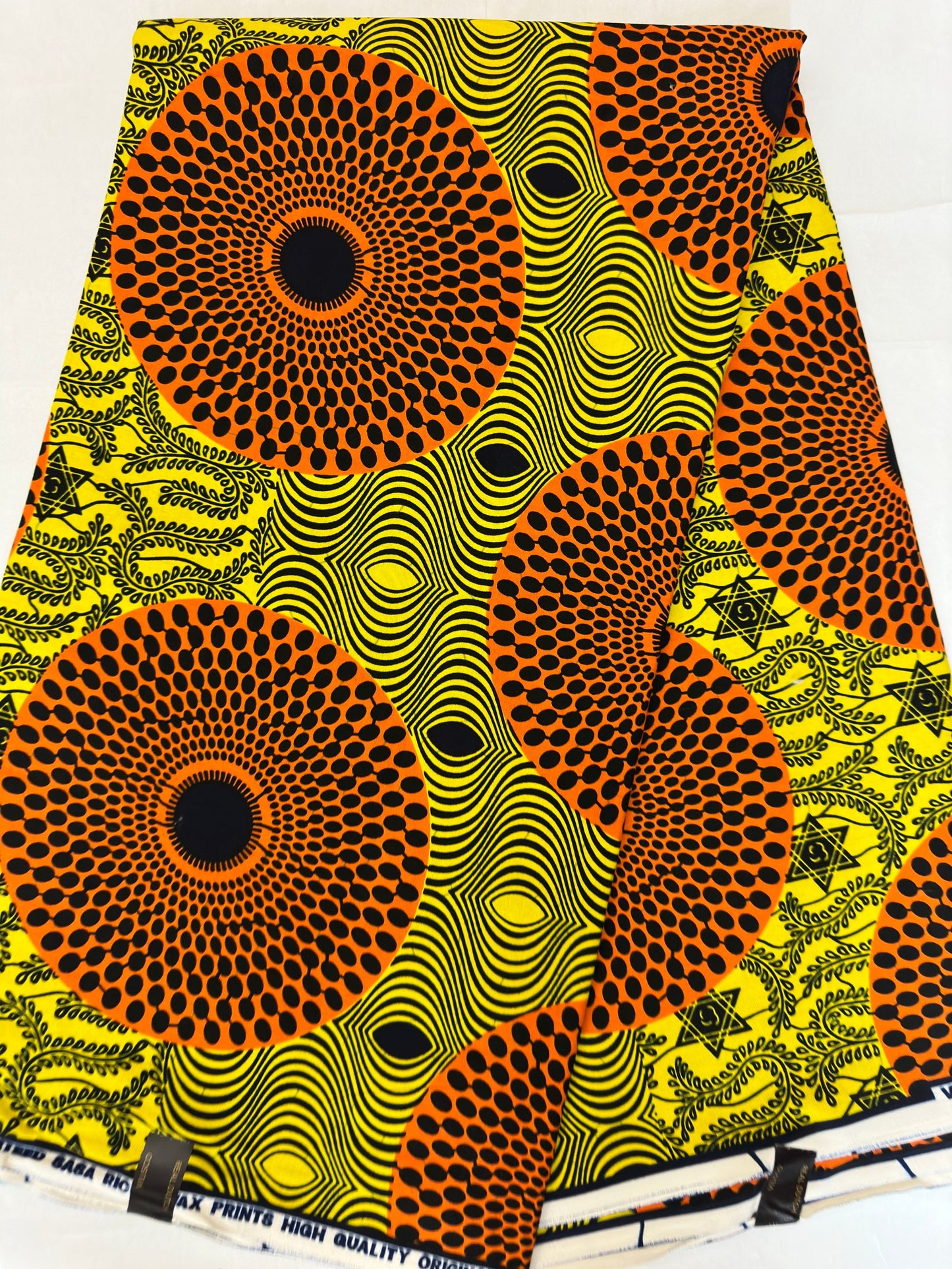 African Fabric - Ankara - Yellow African Print Fabric - Craft African fabric - Ankara Print - African Clothing-