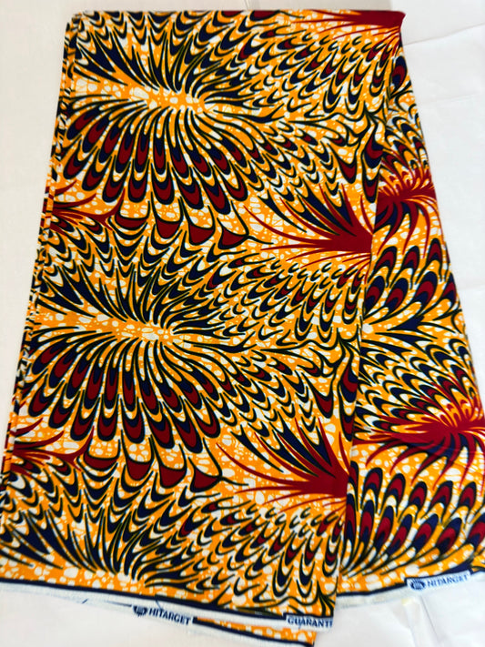 African Fabric - Ankara - Brown African Print Fabric - Craft African fabric - Ankara Print - African Style - African Clothing- Cotton Fabric