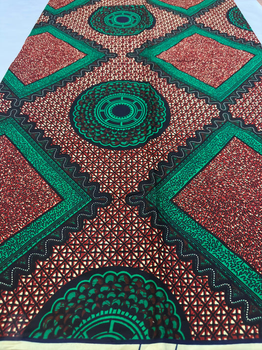 African Fabric - Ankara - Green African Print Fabric - Craft African fabric - Ankara Print - African Clothing-