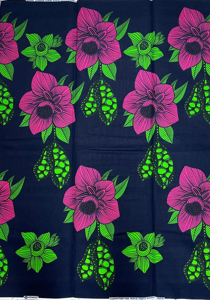 African Fabric - Ankara - Blue African Clothing - Craft fabric - Ankara Print - Purple African Print Fabric - African Fashion
