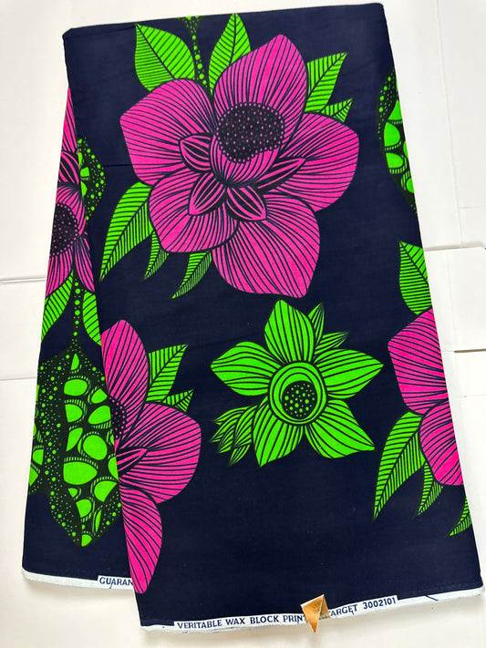 African Fabric - Ankara - Blue African Clothing - Craft fabric - Ankara Print - Purple African Print Fabric - African Fashion