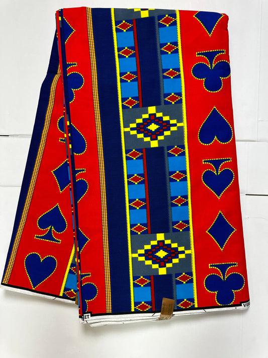African Fabric - Red Ankara - African Clothing - Craft fabric - Ankara Print - Blue  African Print Fabric - African Fashion