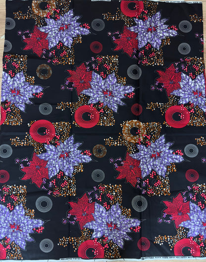 African Fabric - Purple Ankara Print - African Clothing - Craft African fabric - Ankara Print - African Style