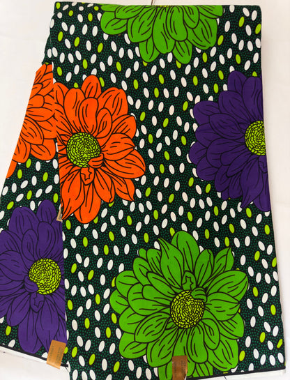 African Fabric - Ankara - African Print Fabric - African Clothing Fabric - Dressmaking Fabric - Purple African Fabric Print