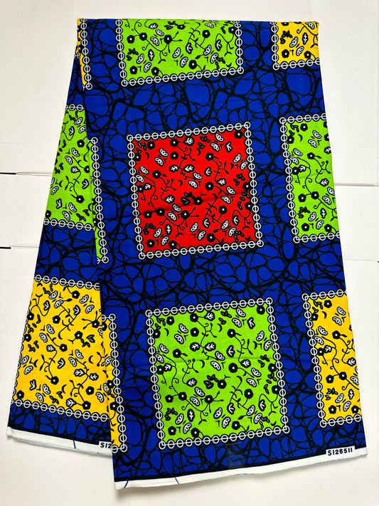 African Fabric - Ankara - African Clothing - Craft fabric - Ankara Print - Blue African Print Fabric - African Fashion - Cotton Fabric