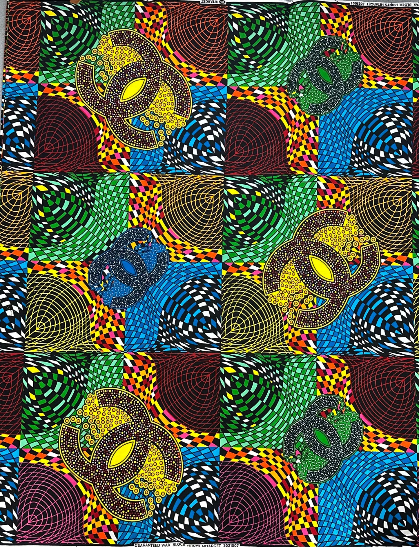 African Fabric - Yellow Ankara - African Clothing - Craft fabric - Ankara Print - Blue African Print Fabric - African Fashion