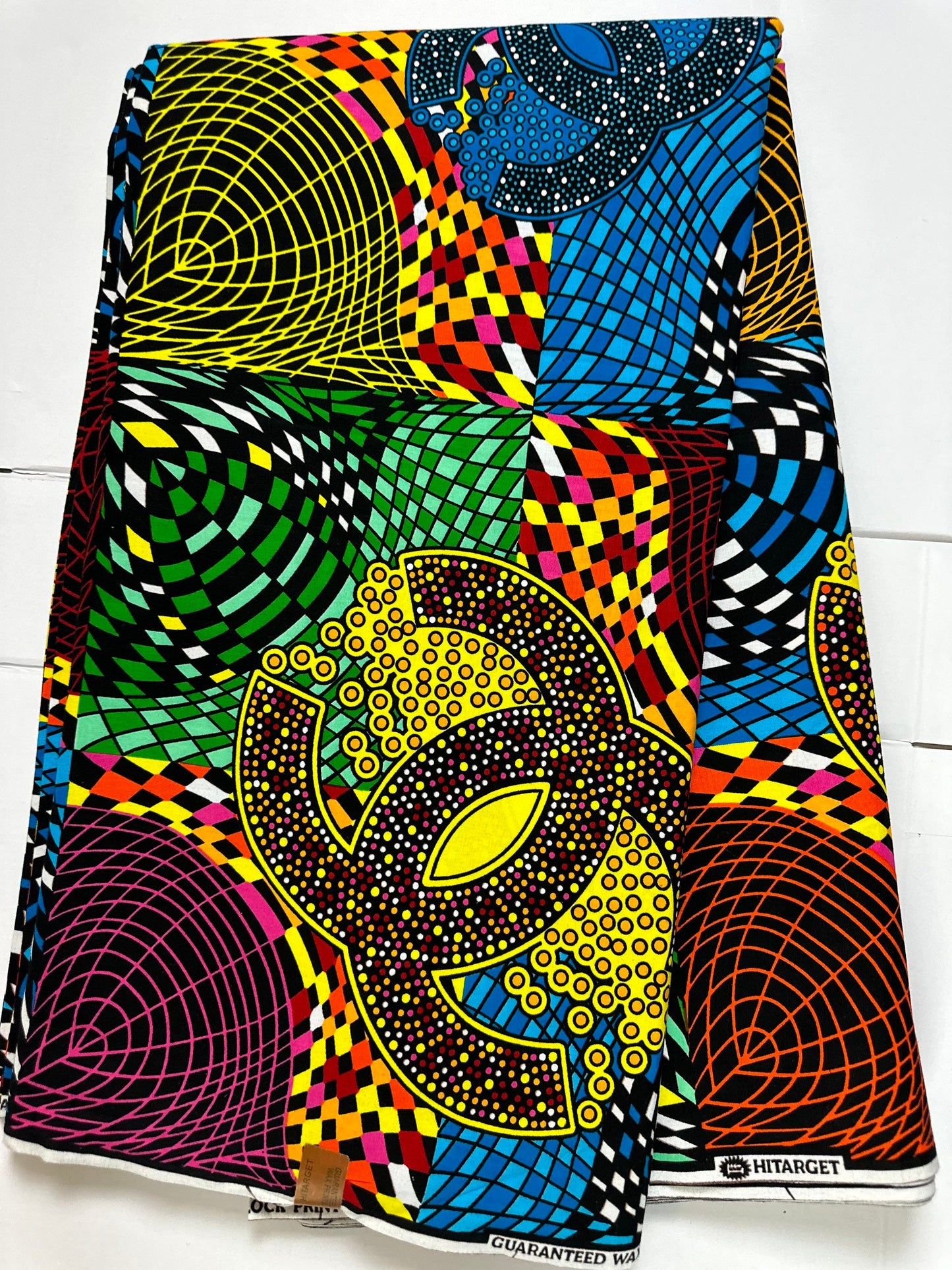 African Fabric - Yellow Ankara - African Clothing - Craft fabric - Ankara Print - Blue African Print Fabric - African Fashion