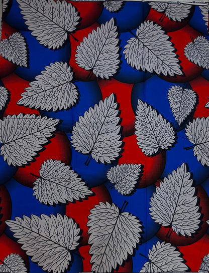 African Fabric - Blue Ankara - African Clothing - Craft fabric - Ankara Print - Red African Print Fabric - African Fashion