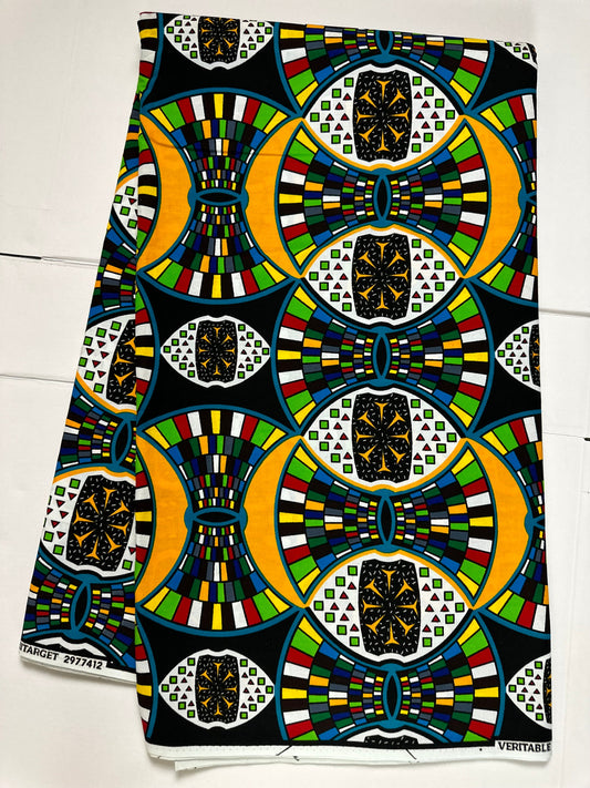 African Fabric, Ankara,  Orange African Clothing, Craft African fabric, Cotton African Fabric, Yellow Ankara Print, African Style