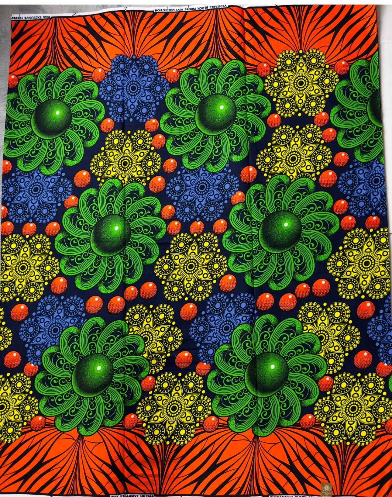 African Fabric - Ankara -  Blue African Print Fabric - African Clothing Fabric - Dressmaking Fabric