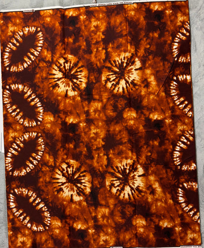 African Fabric - Ankara - African Clothing - Craft African fabric - Brown African Print Fabric - African Print - Wholesale/ Yard
