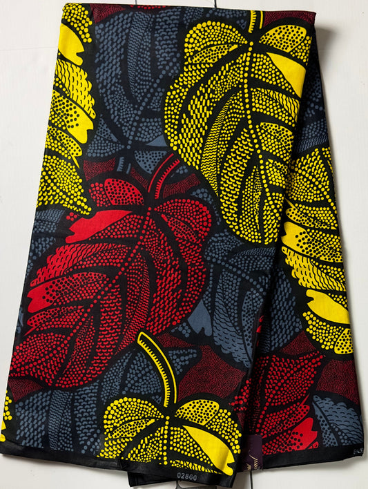 African Fabric - Ankara -  Yellow African Print Fabric - African Clothing Fabric - Dressmaking Fabric