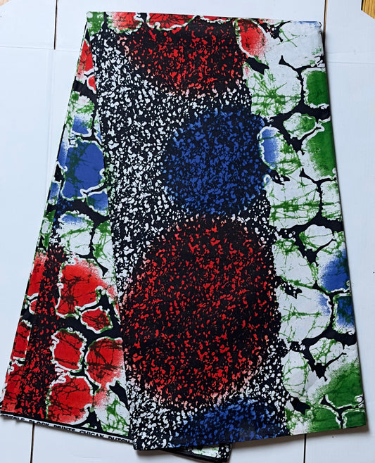African Fabric - Ankara -   African Print Fabric - Red African Clothing Fabric - Dressmaking Fabric