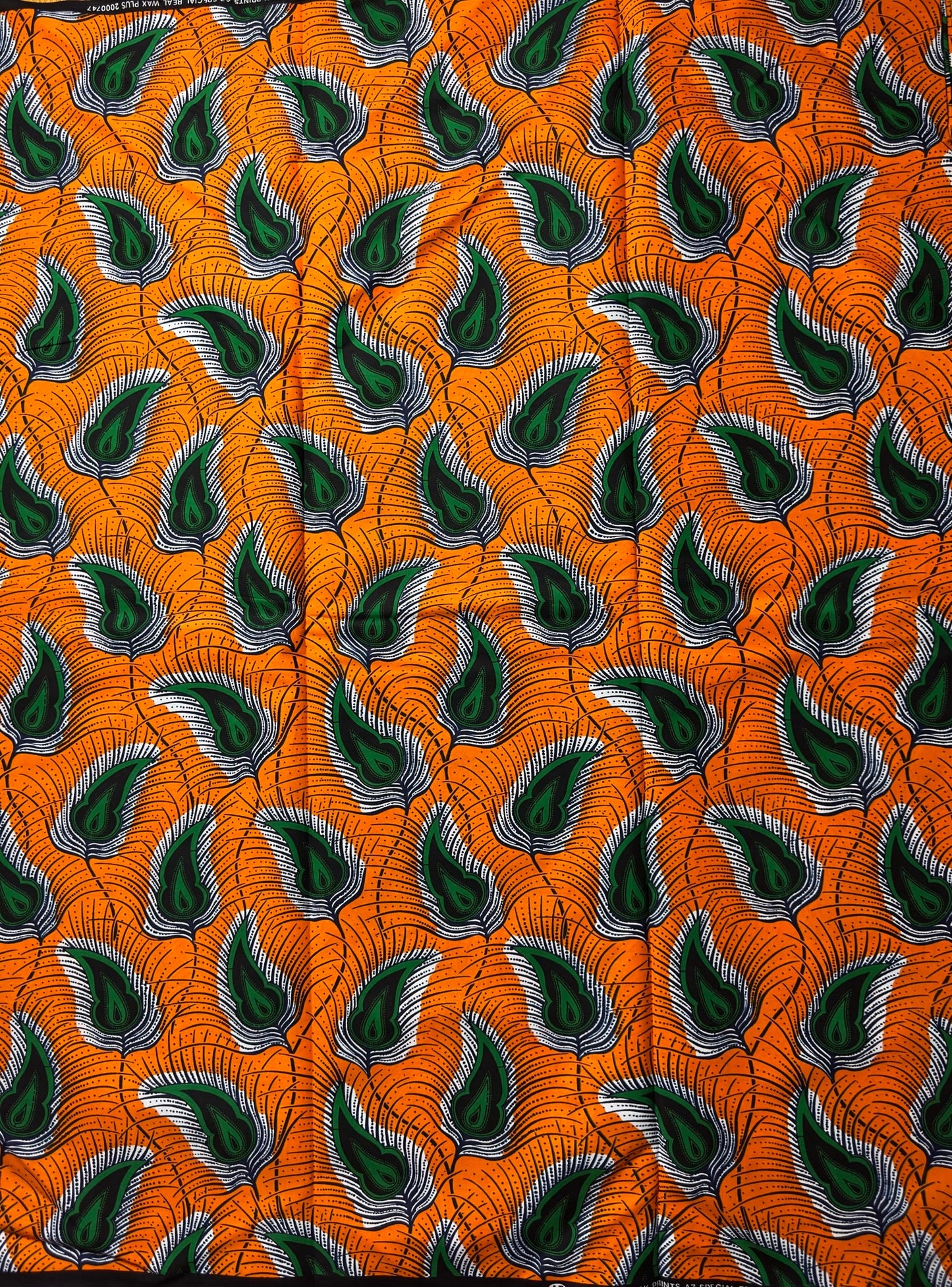 African Fabric -Blue Ankara -  Green African Print Fabric - Yellow African Clothing Fabric