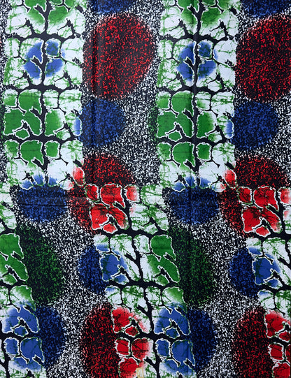 African Fabric - Ankara -   African Print Fabric - Red African Clothing Fabric - Dressmaking Fabric