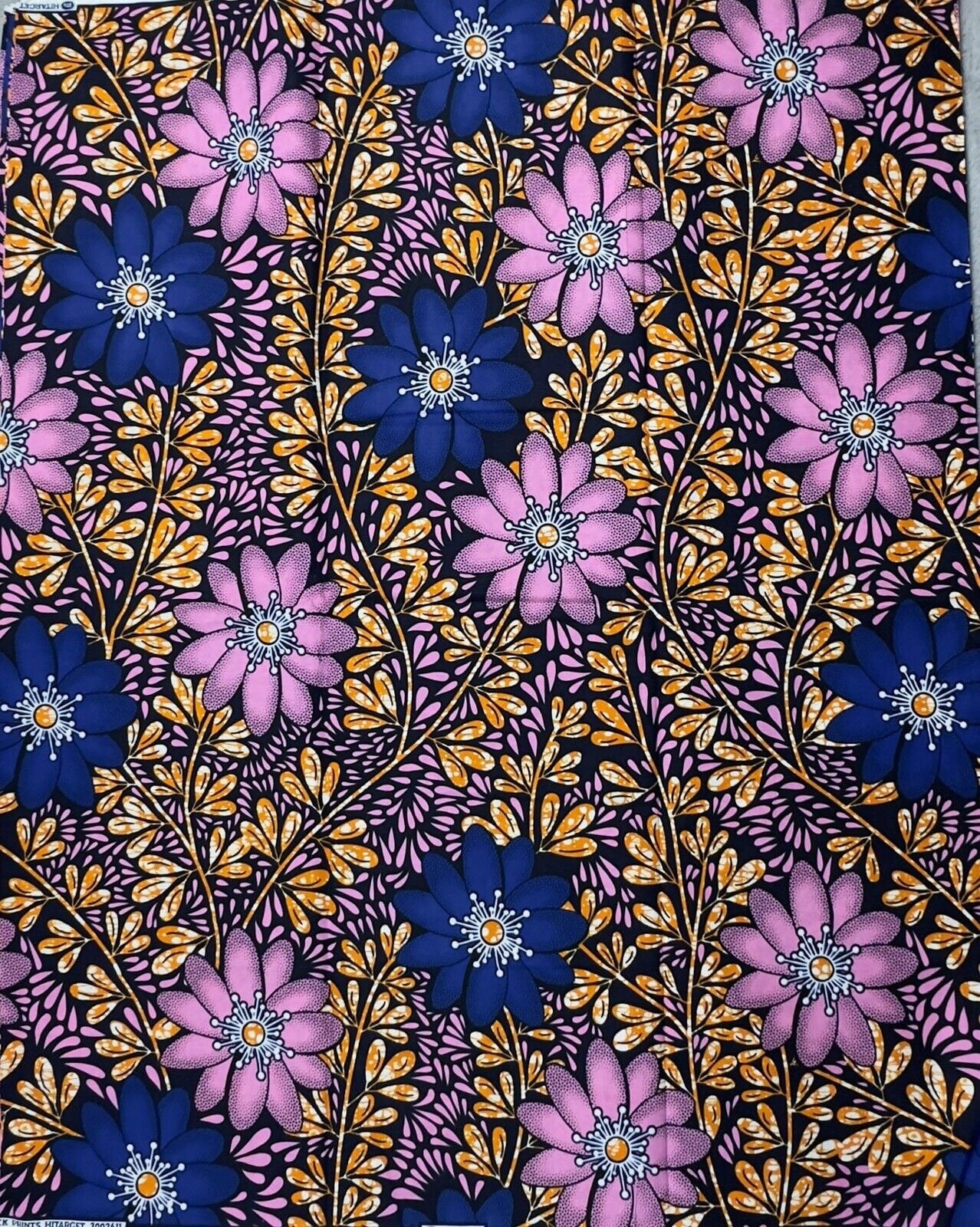 NEW - Blue African Fabric - Ankara - 100% Cotton Fabric - Per Yard